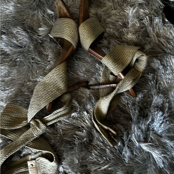 Gucci × Tom Ford Spring 2002 Ostrich Leather Heels Sandals y2k vintage shoes - Picture 3 of 5